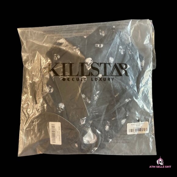 NWT Killstar Rebel Fate Skull Print Monokini Swimsuit Plus Size 2X - Picture 7 of 10